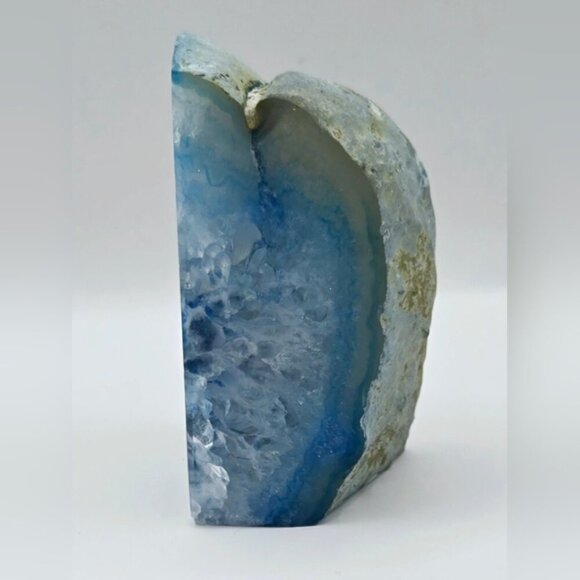 Blue Agate Silver Edge Microcrystalline Quartz - Picture 5 of 7